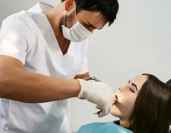 دندانپزشک در حال کشیدن دندان عقل 564656556